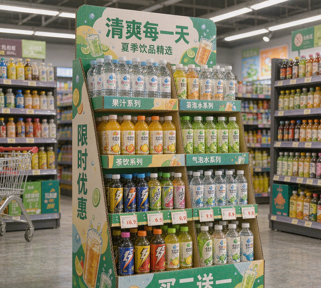 超市瓦楞展示柜 Retail Corrugated Display